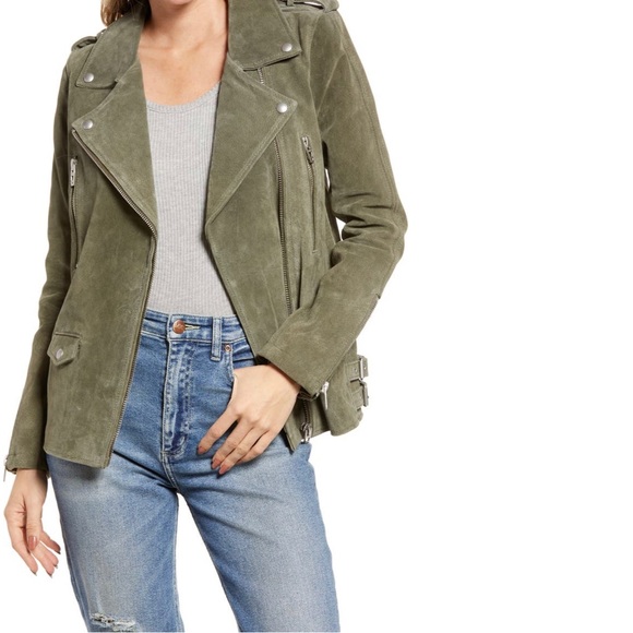 Blank NYC Jackets & Coats Blank Nyc Green Suede Moro Jacket Poshmark